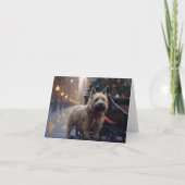 Carte Cairn Terrier période de fêtes de Noël (Devant)