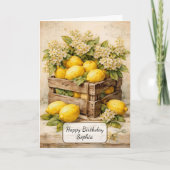 Carte Caisse de citrons vintage (Devant)