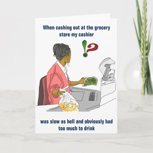 Carte Caisse Funny Anniversaire (Devant)