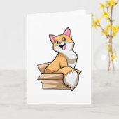 Carte Caisse pour chat (Fleur jaune)