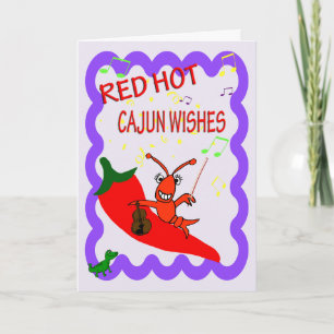 Carte Cajun Crawfish Red Hot Happy Birthday