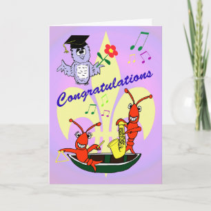 Carte Cajun Theme Crawfish Graduation
