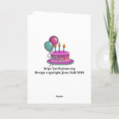 Carte Cake-013 Magenta & Turquoise (Dos)