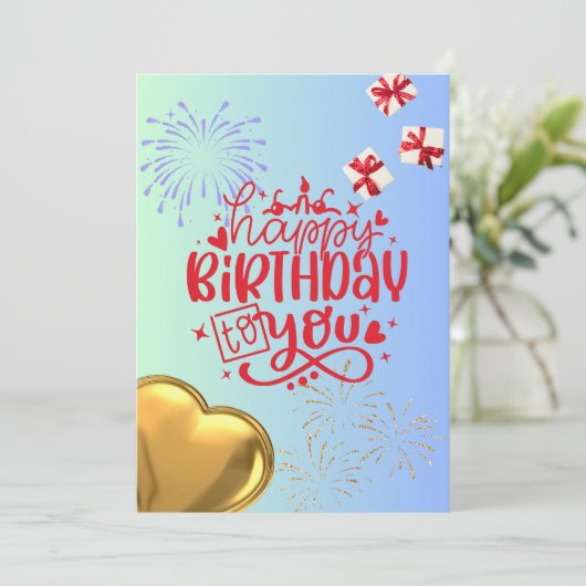 Carte Cake & Candles (Debout devant)