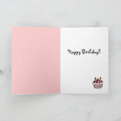 Carte Cake d'anniversaire Fox Red Labrador Cartoon Plaqu (Intérieur)