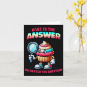 Carte Cake Est La Réponse À L'Autocollant Question (Fleur jaune)