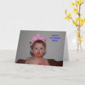 CARTE CAKE FACE BIRTHDAY (Fleur jaune)