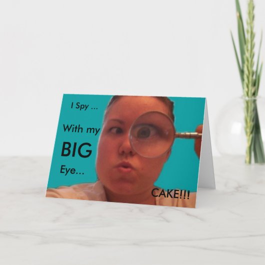 Carte cake, I Spy ..., CAKE! ! !, Avec mon, BIG, Oeil .. (Devant)