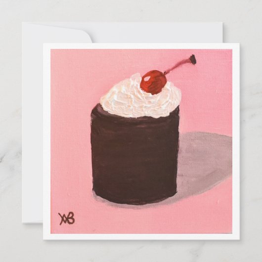 Carte  Cake with Cherry on Top (Devant)