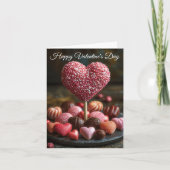 Carte Cakepop rose en forme de coeur Valentine's Greetin (Devant)