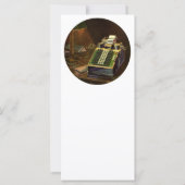 Carte Calculateur comptable Comptomètre vintage (Dos)