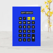 Carte Calculateur d'anniversaire bleu (Fleur jaune)