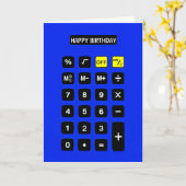 Carte Calculateur d'anniversaire bleu (Fleur jaune)