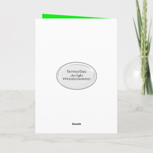 Carte Calculateur d'anniversaire néon vert (Dos)