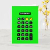 Carte Calculateur d'anniversaire néon vert (Fleur jaune)