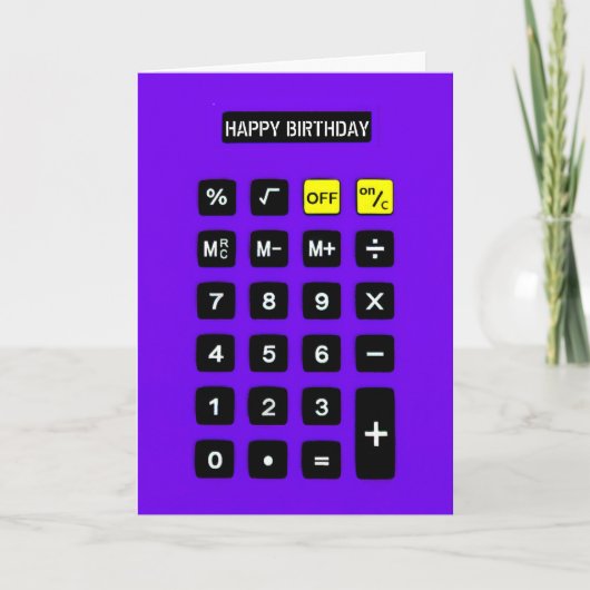 Carte Calculateur d'anniversaire violet (Devant)