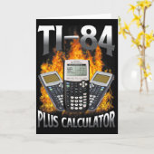 Carte Calculatrice Ti-84 Plus Drôle Prof De Maths (Fleur jaune)