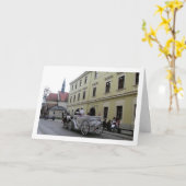 Carte Calèche à Cracovie, Pologne (Fleur jaune)