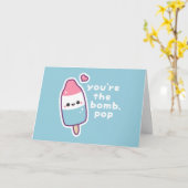 Carte Calembour drôle de fête des pères (Fleur jaune)