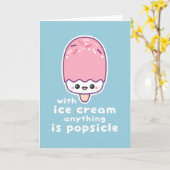 Carte Calembour drôle de Popsicle (Fleur jaune)