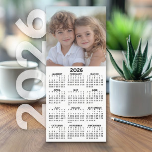 Carte Calendrier 1 Collage photo - Peut modifier blanc -