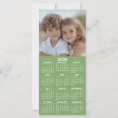 Carte Calendrier 1 Collage photo - Peut modifier vert - (Devant)