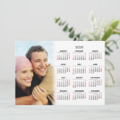Carte Calendrier 2020 Votre Photo (Debout devant)