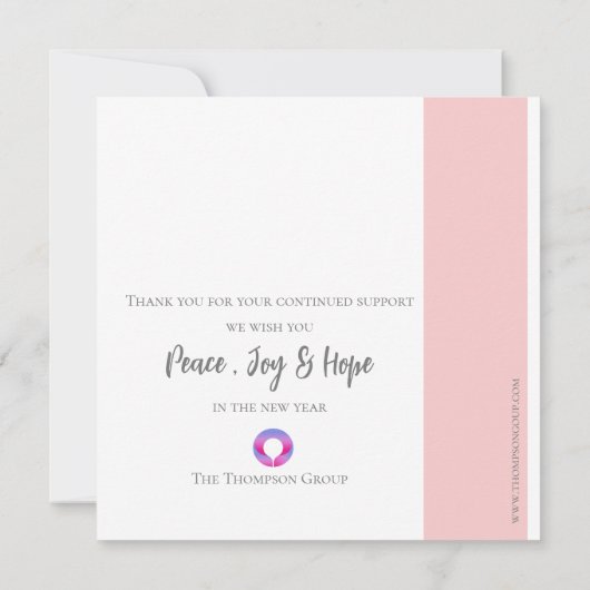 Carte Calendrier 2025 Photo corporative Noël Nouvel An (Dos)