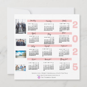 Carte Calendrier 2025 Photo Noël Entreprise Nouvel An