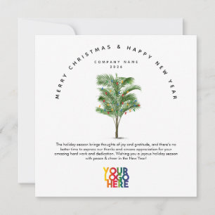 Carte Calendrier 2026 Business Logo Fêtes Noël