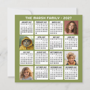Carte Calendrier 2027 avec 4 Photos
