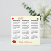 Carte Calendrier Apple enseignant 2025 (Debout devant)