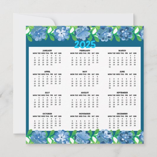 Carte Calendrier Apple enseignant 2025 (Devant)