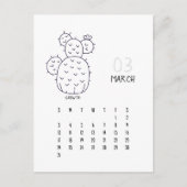 Carte Calendrier Cactus 2024 personnalisable de ma (Devant)