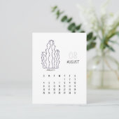 Carte Calendrier Cactus 2024 personnalisable en ao (Debout devant)