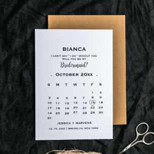 Carte Calendrier de calligraphie élégant proposition dem