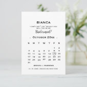 Carte Calendrier de calligraphie élégant proposition dem (Debout devant)