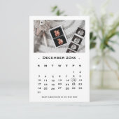 Carte Calendrier de grossesse à l'écriture élégante anno (Debout devant)