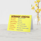 Carte Calendrier de retraite - Dons de retraite amusants (Fleur jaune)