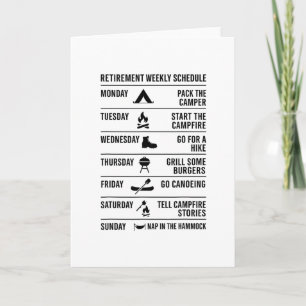 Carte Calendrier de retraite Plan de camping Humour Vaca