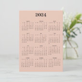 Carte Calendrier de voeux Black Rose Gold (Debout devant)