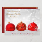 Carte Calendrier des fêtes de Noël d'affaires 2015 (Devant / Derrière)