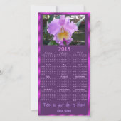 Carte Calendrier des orchidées 2018 (Devant)