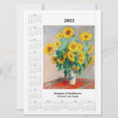 Carte Calendrier des tournesols pour 2023 Vincent van Go (Devant)