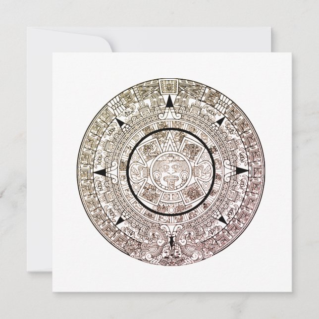 Carte Calendrier du disque solaire Aztec (Devant)