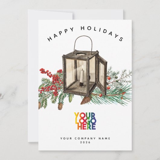 Carte Calendrier Entreprise 2026 Logo Entreprise Noël (Devant)