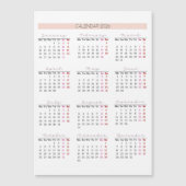 Carte Calendrier magnétique 2026 (Devant)
