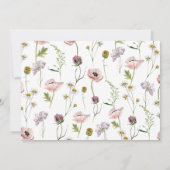 Carte Calendrier Mariage Fleur Sauvage Simple Enregistre (Dos)