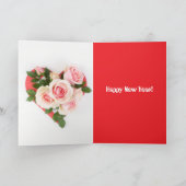 Carte Calendrier personnalisé de chat blanc mignon 2025 (Intérieur)