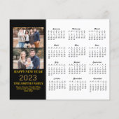 Carte Calendrier photo du budget 2023 Gold Script (Devant)